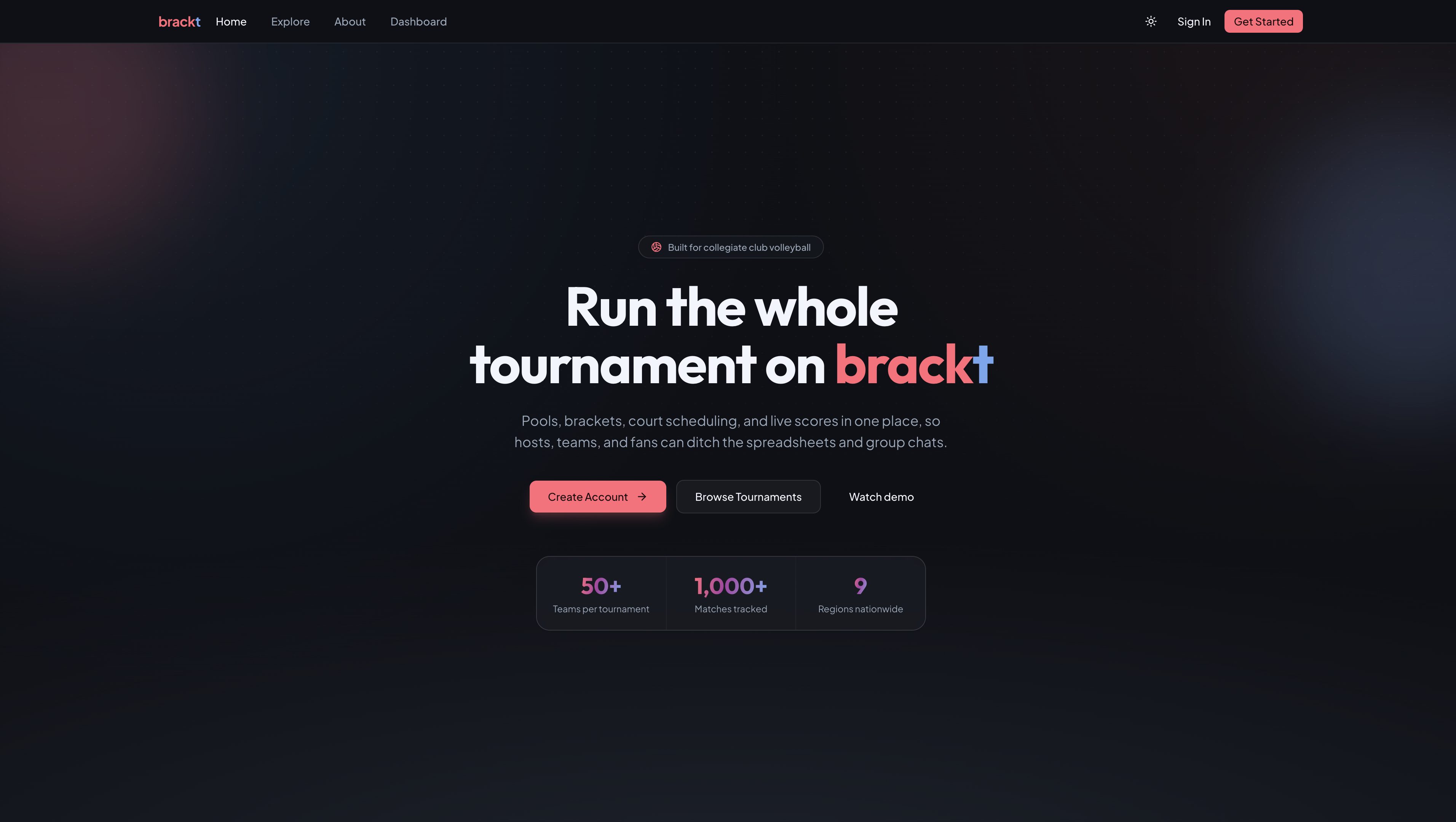 Brackt homepage: run the whole tournament on brackt