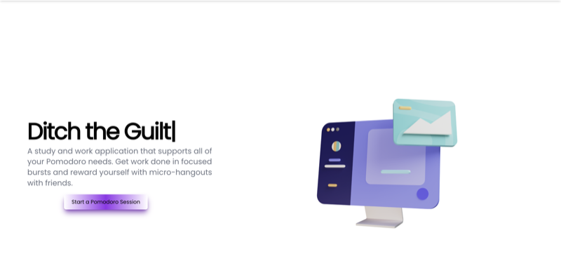 Pomodoro+ landing page